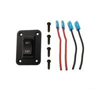 4-Pin DPDT Dual Reset Forward Reverse Rocker Switch On-Off-On with Polarity Reversal Bar for Trailer and RV Applications (B)