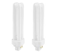 4 Pin G24q-1 Light Bulbs,13W Compact Fluorescent Lamp Warm White 2700K CFL 2U Double Turn Tube Energy Saving Light Bulbs 850LM PLC Non-Dimmable 220-240V for Bathroom Corridor Bedroom Kitchen 2 Pack