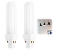 4 Pin G24q-2 Light Bulbs,18W Compact Fluorescent Lamp Cool White 4300K 2U Double Turn Tube Energy Saving Light Bulbs 1200LM PLC CFL Non-Dimmable (AC 220-240V)for Bathroom Corridor Bedroom 2 Pack