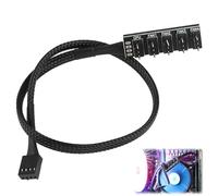 4 Pin PWM PC Fan Hub 1-to-5 Way Internal Fan Power Supply Extension Cable | Fan Hub Cpu Cooler Cooling 4 PIN/3PIN Motherboard Fan Splitter Adapter Connector 12V 2A Desktop Computer Fan Splitter Cable