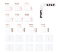 4 Pin RGB LED Light Strip Connectors, Angle Corner Splitter for SMD 5050 Multicolor LED Strips, 10mm Solderless Adapter, 10 Pcs L Shape+10 Pcs Gapless