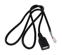 4 Pin Usb Extension Cable Adapter For Car Radio Audio System Direct Mount Black Connector Compatible With Most Vehicles Interior Parts