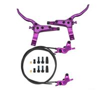 4-Piston Hydraulic Brake Set For Mountain Bikes With Split Tube Configuration And Standard 75mm A Column 51mm B Column Mounting Options(Purple)