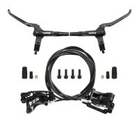 4-Piston MTB Hydraulic Disc Brakes Set Front 850mm and Rear 1600mm Hydraulic Disc Brake for eBike Mountain Bike,Pre-Bled Hydraulic Brake Kit with Mounting Adapter