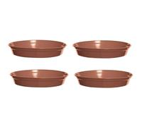 4 Plastic Plant Pot Saucers 24cm Terracotta Colour for 10 Inch Pot