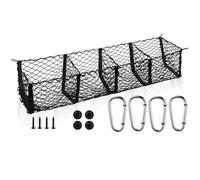 4 Pocket Car Cargo Net Trunk Bed Storage for Ford Ranger III Super/Double/Single Cab Pick-up 2013-2024, Black Mesh Storage Net, Highly Elastic Cargo Net, with Free Four Carabiners,120 * 30CM