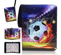 4 Pocket Card Binder, 50 Pages 400 Pockets Trading Card Binder, PU Waterproof Card Folder for Baseball Cards, Zipper, Binder Album for Baseball Cards, Sports Star Cards B