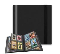 4-Pocket Trading Card Binder, 20 Pages Holding 160 Pockets, PU Trading Card Album Card Folder Card Binder Holder Album for MTG, TCG, Pokemon Yu-Gi-Oh, Basketball Sports Cards, Game Cards