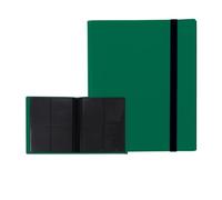 4-Pocket Trading Card Binder, 20 Pages Pocket Trading Card Album, 160 Side-Loading Pockets, Durable PU Album for MTG, TCG, Pokemon Yu-Gi-Oh, Basketball Sports Cards, Game Cards,Photo(Green)