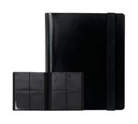4 Pocket Trading Card Binder 20 Pages with 160 Side Loading Pockets, Durable PU Cover Album for Pokemon, MTG, TCG, Yu Gi Oh, Basketball Cards, Photos & Games (Black)