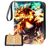 4 Pocket Trading Card Binder, with 50 Double-Sided Pages for 400 Cards, Card Collection Binder, PU Zipper Card Binder Album, for Kids Adult Birthday Gifts, for Boys Girls Collectors Gifts