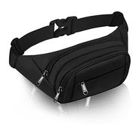 4 Pockets Women's Bum Bag with 35 cm Extended Belt Belt Bag Men's Large Capacity Waterproof Waist Bag for iPad Mini & iPhone 12 Pro Max, L