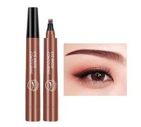 4 Point Eyebrow Pencil, Eyebrow Pen With Fork Tip, Eyebrow Pencil microblades Effect, Eyebrow Liquid Pen, For Natural-Looking Hair-Like Defined Brows, Long-Lasting For 24h Wear, Waterproof Eyebrow Pen