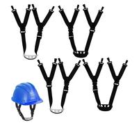 4-Point Hard Hat Chin Strap,4PCS Hard Hat Chin Straps,20mm Universal Adjustable Safety Helmet Strap with Quick Clip,Fits Most Hard Hats,Industrial Use(White/Black)