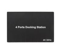 4 Point Point Placement Station, Aluminum Alloy 4k 30Hz 1080p 60Hz Increase Work Efficiency USB 3.0 - HD Quad Multimedia Interface Adapter (UK Plug)