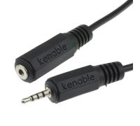 kenable 4 Pole 3 Bands 2.5mm Male to Female Jack Extension AV Cable Lead 2m