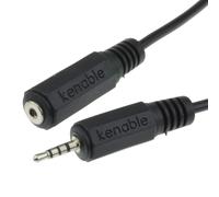 kenable 4 Pole 3 Bands 2.5mm Male to Female Jack Extension AV Cable Lead 3m