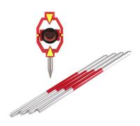 4-Pole Aluminium Alloy Test Mirror Replacement for Total Station, 17.5mm Constant, Glass Components for Land Survey, Mining and Construction Work(17.5mm)