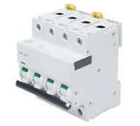 4 Pole Circuit Breaker MCB 63A 400V AC Low Voltage DIN Rail Mount with Flame Retardant Housing for Home Industrial Electrical Systems Commercial Installations
