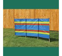 4 Pole Multicoloured Polythene Windbreak 1440