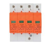 4 Pole Protective Device 20kA 420V AC Low Voltage Lightning Arrester for Residential Electrical Systems - Flame Retardant Shell and DIN Rail Mount Design for Equipotential