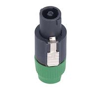 4 Pole Speaker Plug Twist Lock Audio Connector Sturdy Cable Connector for Professional Audio Systems and Power Amplifiers ABS Brass 4Pcs (Green)