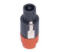 4 Pole Speaker Plug Twist Lock Audio Connector Sturdy Cable Connector for Professional Audio Systems and Power Amplifiers ABS Brass 4Pcs (Orange)