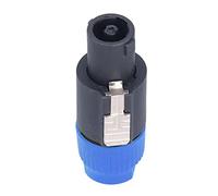 4 Pole Speaker Plug Twist Lock Audio Connector Sturdy Cable Connector for Professional Audio Systems and Power Amplifiers ABS Brass 4Pcs (Blue)