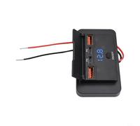 4-Port 12V RV USB Outlet with Power Switch, 108W Dual PD3.0 and .0 Car Charger Socket, Waterproof Flip Cover for Boat Marine Truck Camper, Mount DC 12V-24V Adapter