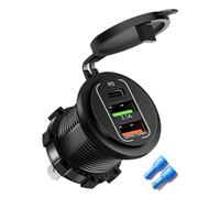 4 Port 83W Fast Charging USB Car Adapter with Voltmeter for 12V-24V Vehicles Car Car Phone Pd Car Fast Car Usb Car for Driving Travel Charging Car Phone Mount Compatible Quick the Go Long Trip Driver