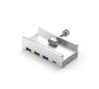 4 Port Aluminum External Dock Station USB3.0 Type C Clip HUBs With Power Supply Card Slot 5Gbps Data Transmission