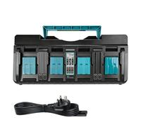 4 Port Charger Compatible with Makita 14V-18V Battery,Replacement Charger | Supporting Input of 100V-240V,Simultaneously Charge four Batteries,Compatible with DC18SF Battery BL1430,BL1820,BL1830,BL1850