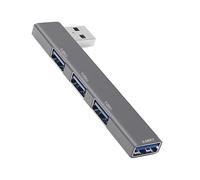 4 Port Hub 3.0 - 5Gbps High Speed Splitter | Ultra Compact Aluminum Hub for Laptops and | Ideal for Drives, Keyboards and External Hard Drives