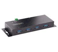 4 Port Industrial Usb 3.2 Gen 1 Hub With Surge Esd Protection Usb-A To 4X Usb-A