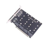 4 Port M.2 NVMe NGFF SSD To PCIe 5.0 X16 Split Extended Adapter Card Hard Drive Converter Reader Expansion Card 4 Port PCIe Splitter Card