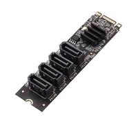 4 Port SATA3.0 Adapter Card Fast Speed Chip Solution For Large Data Needs Supports NVME PCIE Protocols NVMe Solid Disk Converter