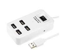 4 Port USB 2 0 Hi-speed Hub Fast Transfer of Large Files 480Mbps Transmission Speed Simultaneous Use One-key Control