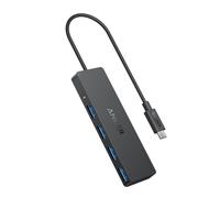 4-Port USB 3.0 Data Hub, Ultra-Slim 5Gbps USB-C OTG Hub with 20 cm Extended Cable, For MacBook, Mac Pro, Mac mini, iMac, Surface Pro, XPS, PC, Flash