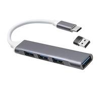 4-Port USB 3.0 Hub, Ultra-Slim Data USB C Hub, USB-A to USB-C Adapter, for MacBook, iMac, Surface, Mobile HDD