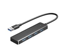 4 Port USB 3.0 Slim Hub Compatible With Laptop Desktop PC Gaming Console And Pro Air Device(15cm)