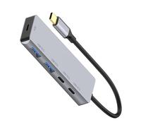 4 Port USB C Expansion Dock Fast Speed 10Gbps Data Transfer PD100W Charging Aluminum Alloys Adapters Aluminum USB C Hubs