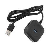 4 Port USB Data Hub Splitter, 5V2A Power Supply USB2.0 Multiport Adapter Expander for Keyboard Mouse U Disk