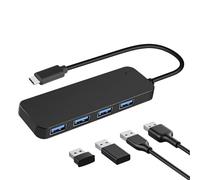 4 Port USB Hub 1 To 4 High Speed Portable Travel Several Use