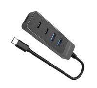 4-Port USB Hub with USB3.0, USB2.0 & Type C for Laptops/PCs/Mobiles | 5Gbps Data Transfer Fast Speed USB Hubs for Laptop