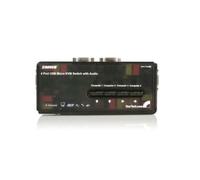 StarTech.com 4 Port Black USB KVM Switch Kit with Cables and Audio KVM switch