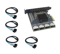 4 Port USB3.0 Desktop PCIEXPRESS Adapter SATA Power Input Fast Data Transfer