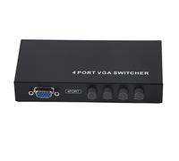 4 Port VGA Switcher, 4 - in - 1 - out SVGA Monitor Sharing Switch Box with Mechanical Buttons for LCD PC TV Monitor, Plug and Play VGA Switch for Home Office Gaming