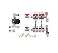 (4 PORT) Water Underfloor Heating Kit 1 - 12 Ports with Pump and Blending Valve Set