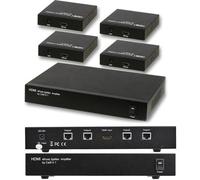 4 Port Way Hdmi Over Single Cat5E Cat6 Splitter Full Hd 3D Multi Room Tv Balun