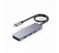 4 Ports Aluminum Alloy USB Hub With 4 USB3.0 TypeC Adapter 5Gbps 100W TypeC Charging For Type C And USB Devices USB 2.0